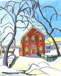 Aurel-Popovici---Red-House-after-Lawren-Harris