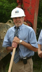 Lorne Riding at the groundbreaking ceremony for Callaghan Plaza